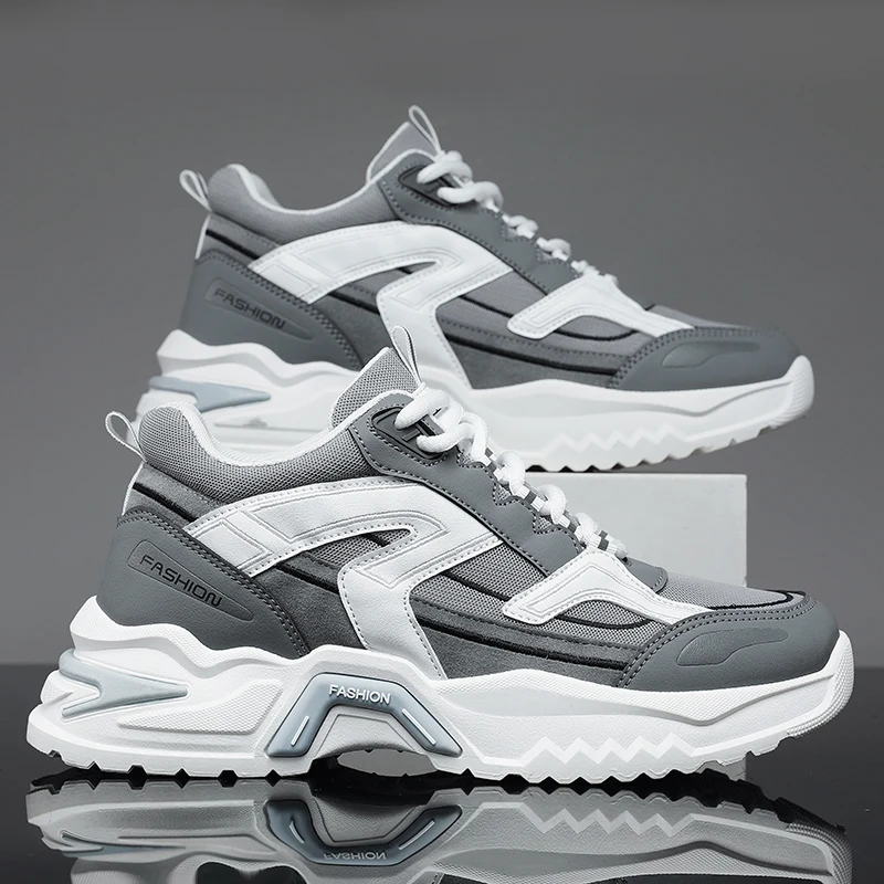 

Men's Trend Sneakers High-top Fashion Breathable Casual Sports Shoes Outdoor Non-slip Comfortable Lace Up Sneakers Size 39-44