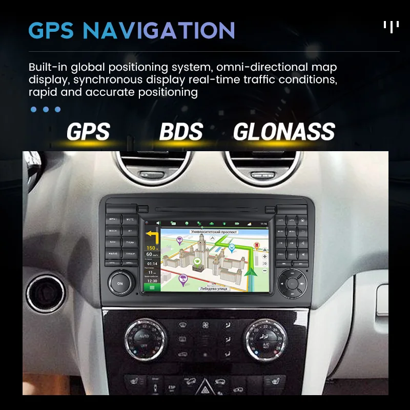 Автомобильный стерео-радиоприемник 2 + 32 ГБ 2DIN Android 11 для Mercedes ML W164 X164 ML350 ML300 GL500 ML320