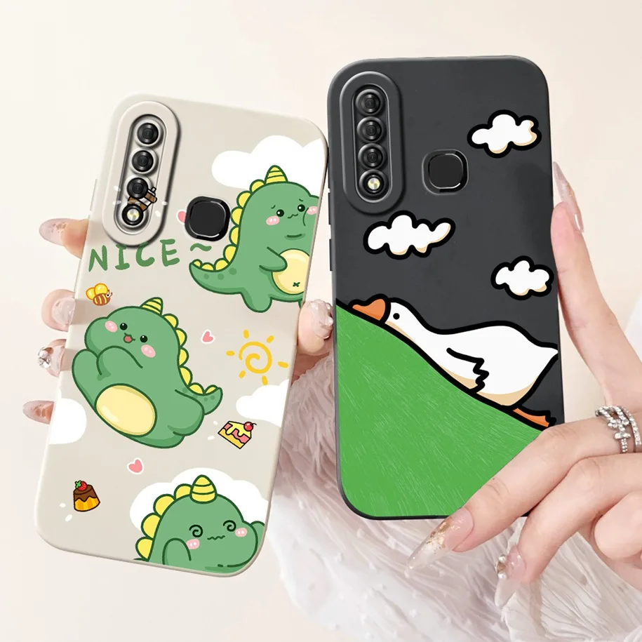 For Infinix Smart 3 Plus Case X627 Popular Flower Liquid Soft Silicone Phone Cases S4 X626B Smart3 Cover Fundas