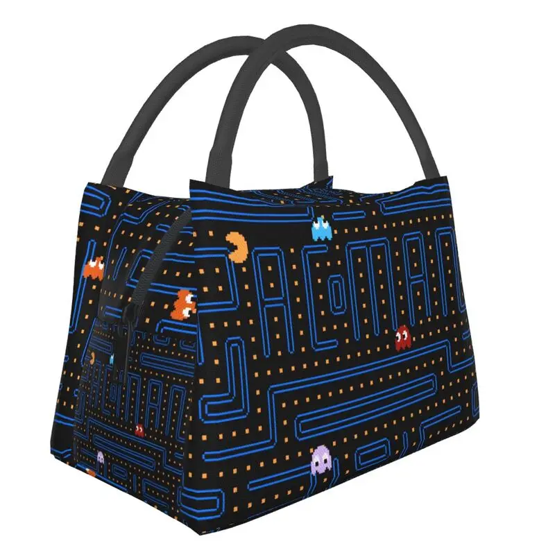 

Custom Arcade Game Pacmans Lunch Bags Men Women Cooler Thermal Insulated Lunch Box for Work Pinic or Travel Thermal Bags