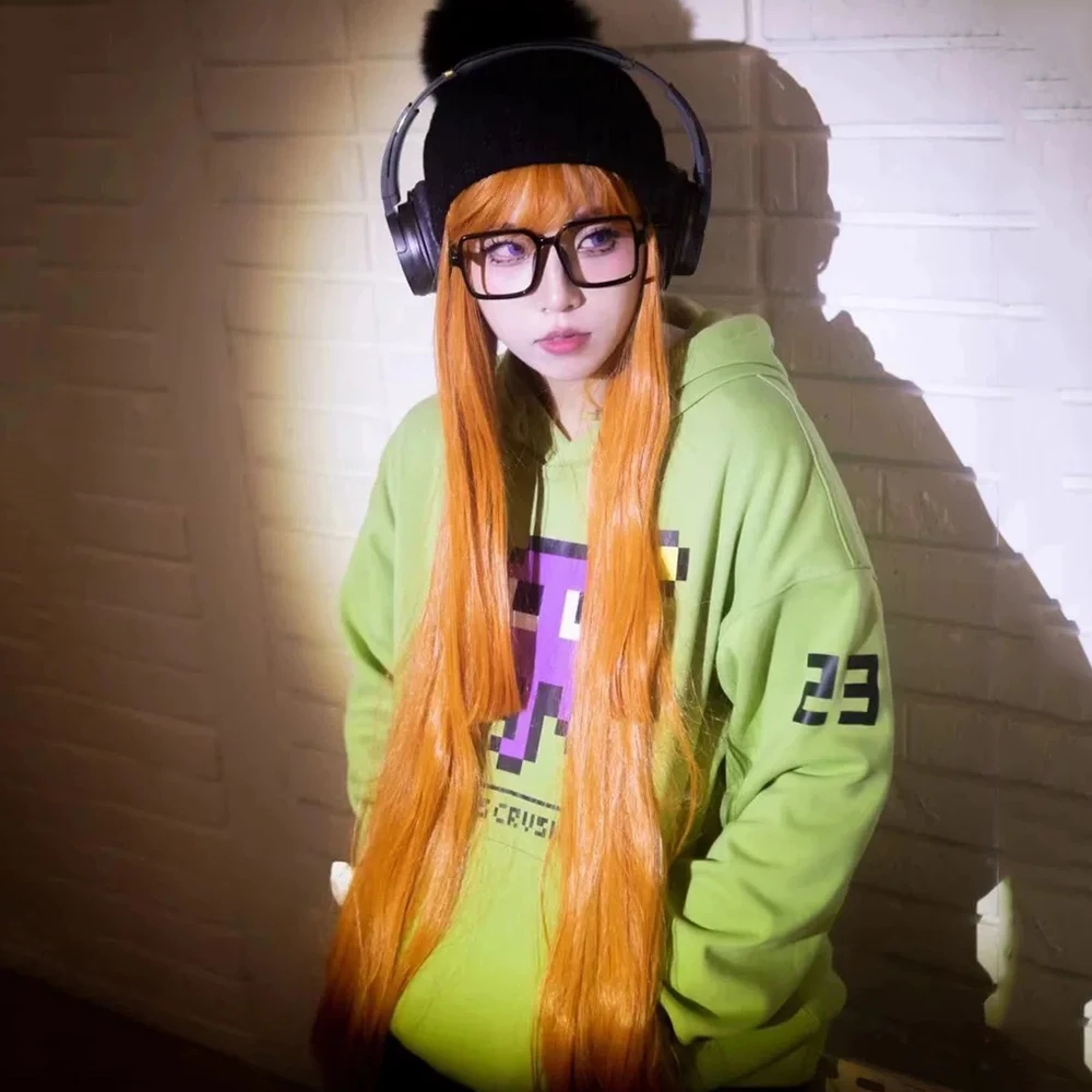 Игра P5 Futaba Sakura Косплей Костюм Зеленая Толстовка Для Взрослых Унисекс Толстовки