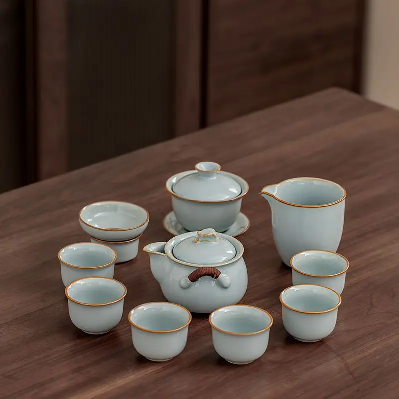 Керамический 2024 новый геоао официальный чайный сервиз в стиле кунг-фу полный