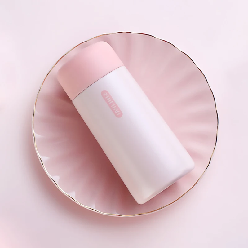 

150 ml Mini Portable Thermos Cup Girls Leak-proof Cute Insulated Bottle 304 Stainless Steel Flask Office Coffee Mug Pink Cups