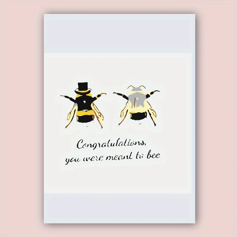 1 Шт. Романтическая Свадебная Открытка Happy Marital Life Wishing Card Для Мужа И Жены