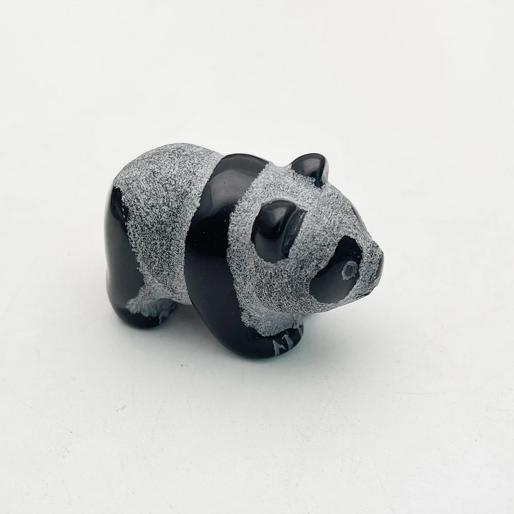 

Fashion Ornaments Natural Obsidian stone Lovely panda necklace pendant for jewelry making accessories free shipping 1pc No hook