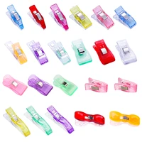 lmdz 10 45pcs mixed color sewing clips fabric clamps binding plastic clothing clips holder quilting clip sewing accessories