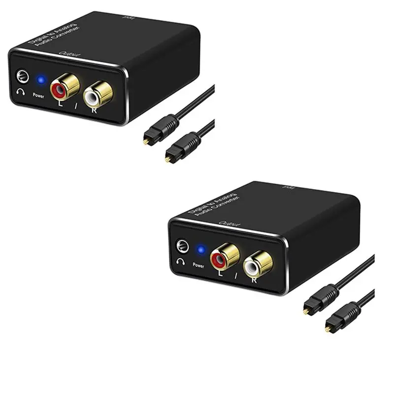 Фото Цифро-аналоговый аудиоконвертер DT51 2x DAC, оптический SPDIF в L/R RCA, стереоадаптер 3,5 мм №4