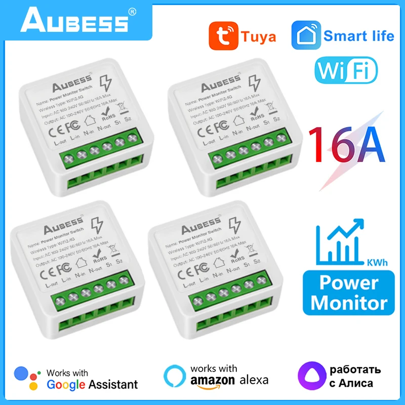

Tuya MINI Smart Switch Wifi 16A Support 2-way Control Timer Breaker Home Automation Module Work With Alexa Google Home Alice