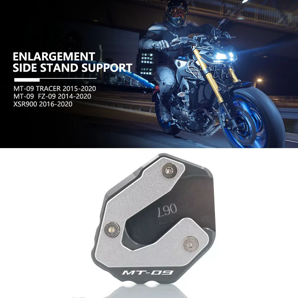 

Motorcycle Kickstand Foot Side Stand Extension Pad Enlarge Plate For YAMAHA MT-09 MT 09 MT09 Tracer 900 XSR900 XSR 900 2014-2020