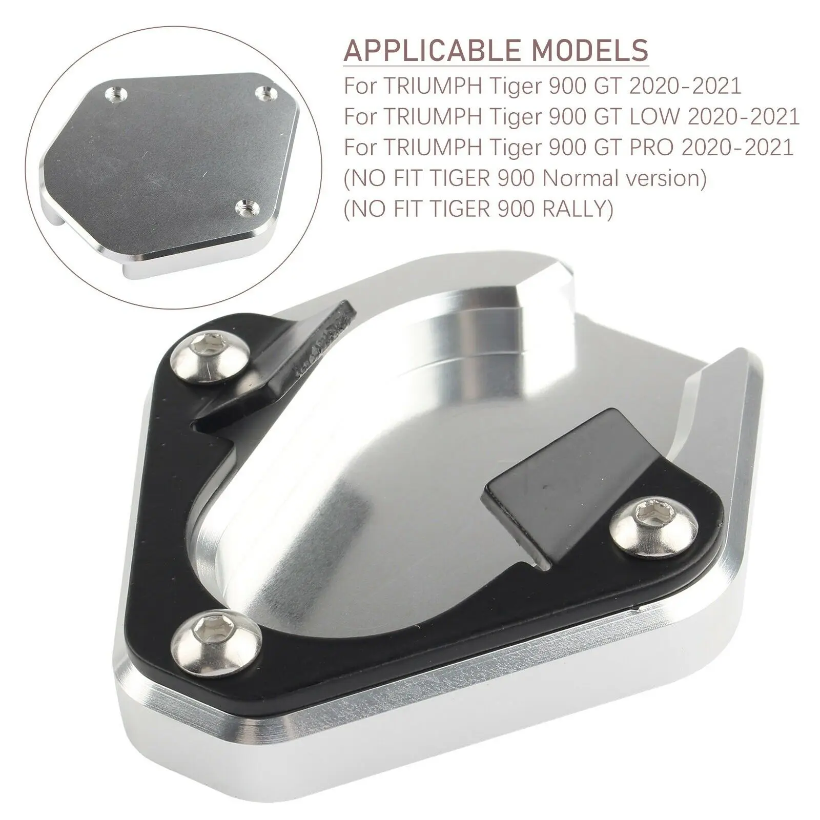 

CNC Side Stand Kickstand Enlarge Plate Pad Fit For TRIUMPH Tiger 900