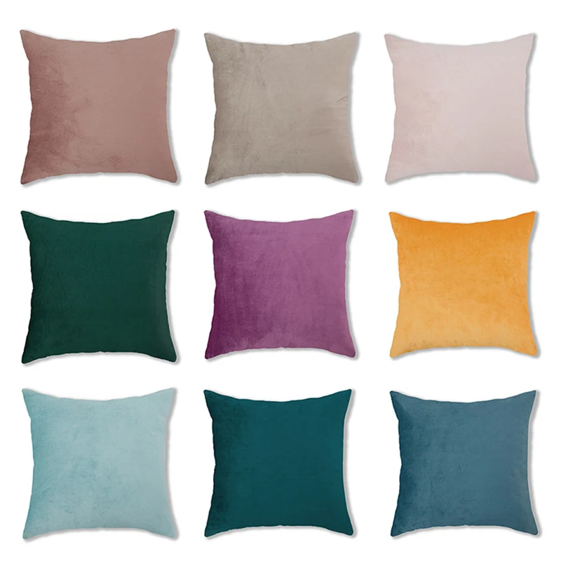 

45cm Soft Pillowcase Sofa Chairs Seat/Back Cushion Cover Home Hotel Zippers Throw Pillows Case Home Decor Decorative Pillowcase