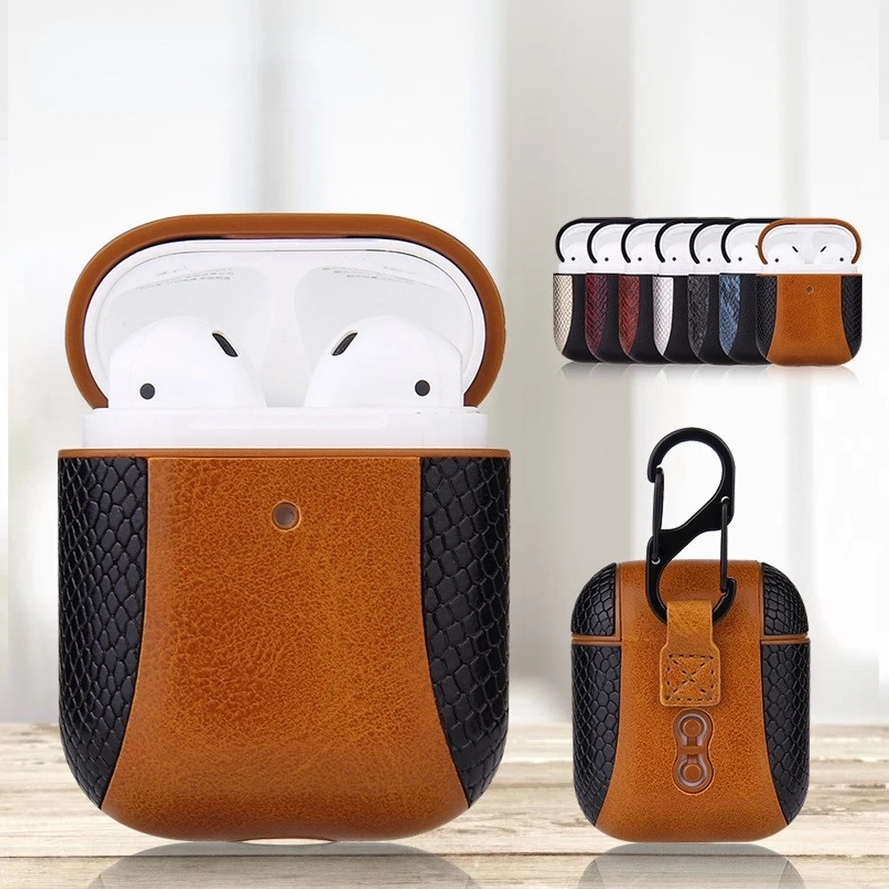 

Классический роскошный защитный кожаный чехол для наушников Airpods 1/2 Bluetooth чехол для наушников
