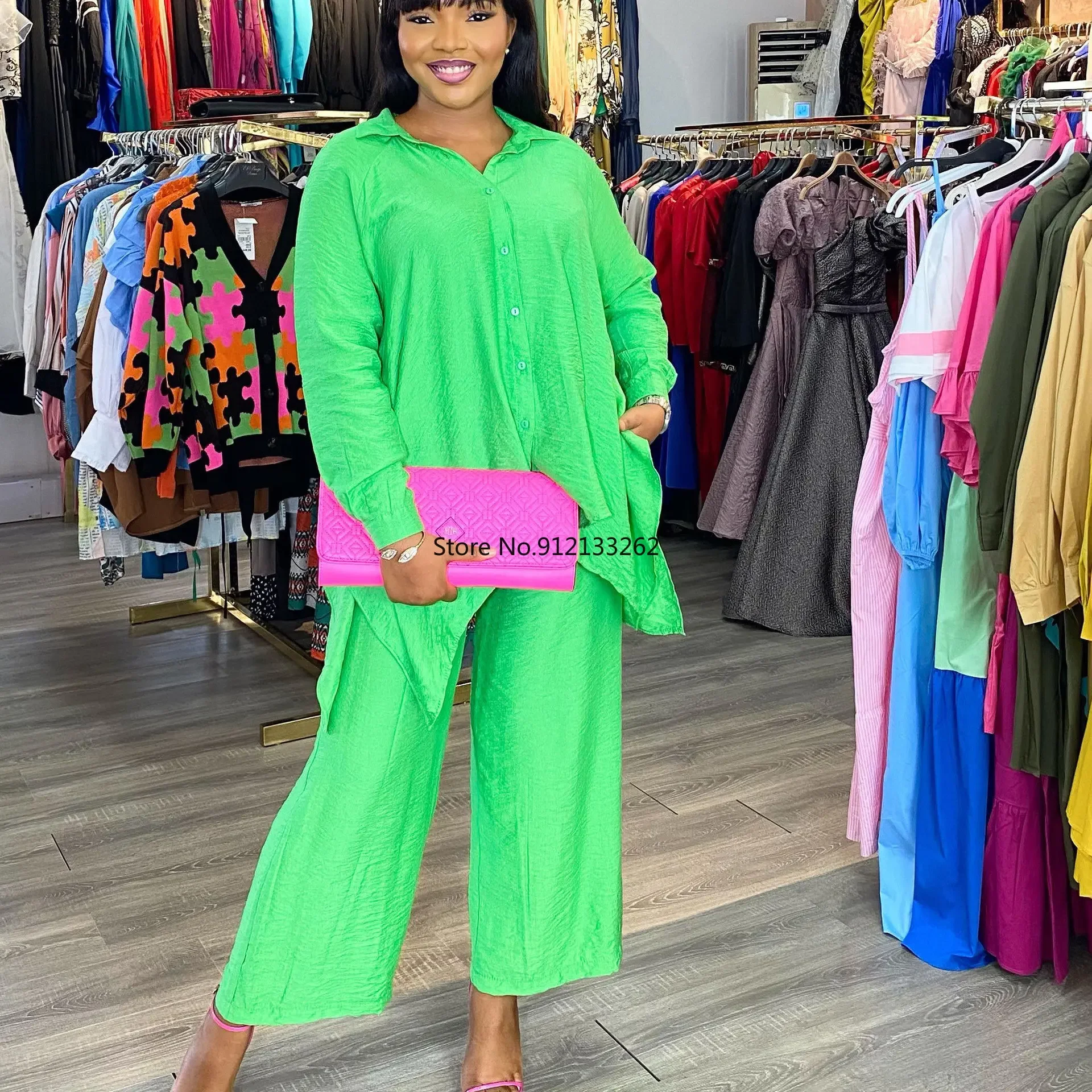 Африканский костюм 2023 весна-лето африканский женский комплект из двух предметов