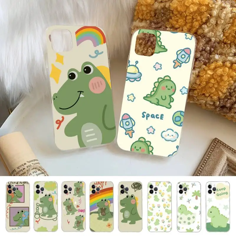 

Cute Animal Dinosaur Phone Case For iPhone 14 11 12 13 Mini Pro XS Max Cover 6 7 8 Plus X XR SE 2020 Funda Shell