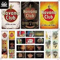 putuo decor havana rum vintage tin signs retro plaque metal poster stickers for pub club man cave bar wall art decor
