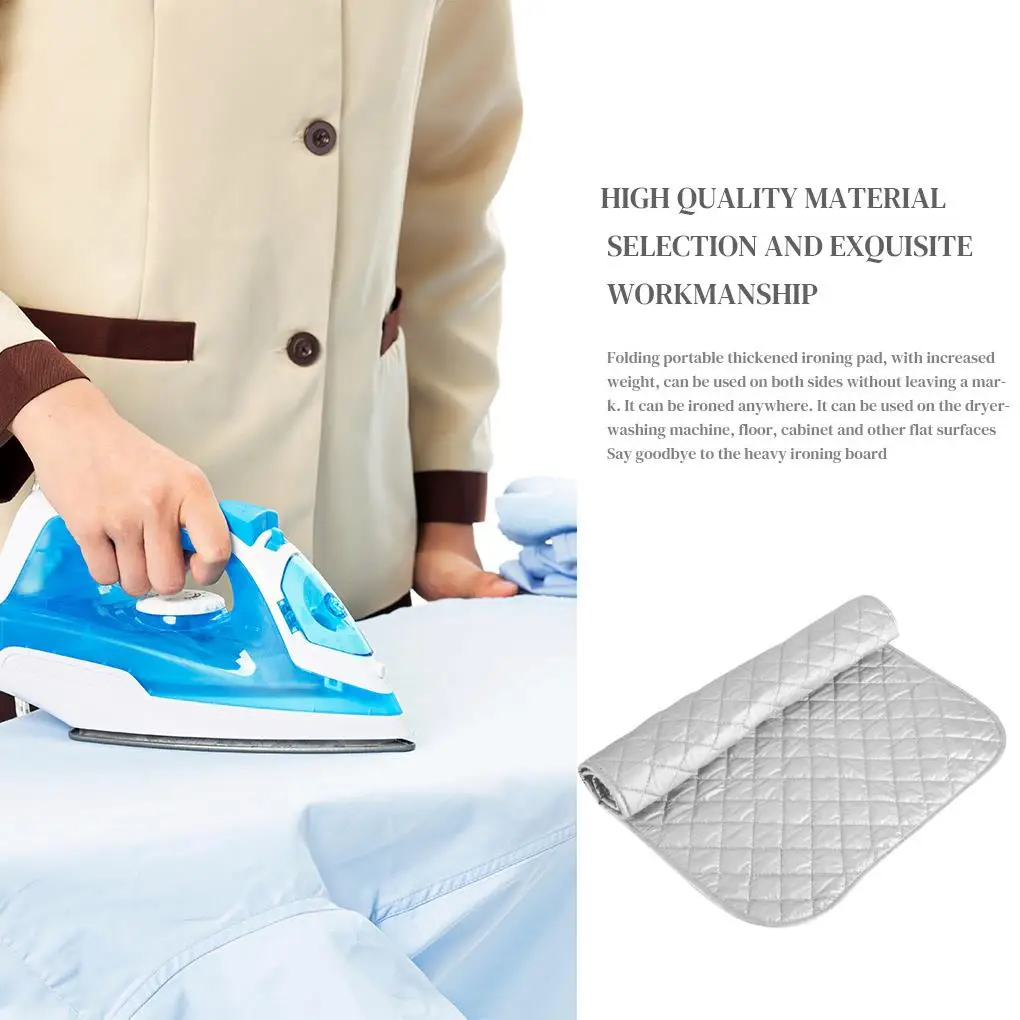

Ironing Mat Heat Resistant Pad Non-Slip Cotton Board Portable Travel Thicken Iron Blanket Household Protective Insulation Board