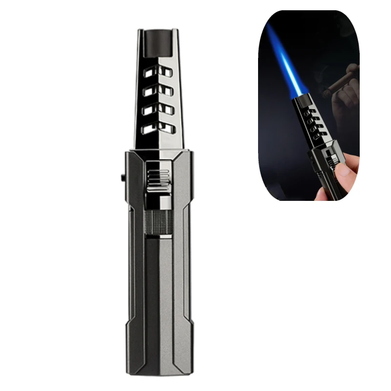 

Metal Jet Flame Lighter Airbrush Windproof Butane High Power Lighter Torch Kitchen BBQ Cigar Candle Camping Lighter Men's Tools