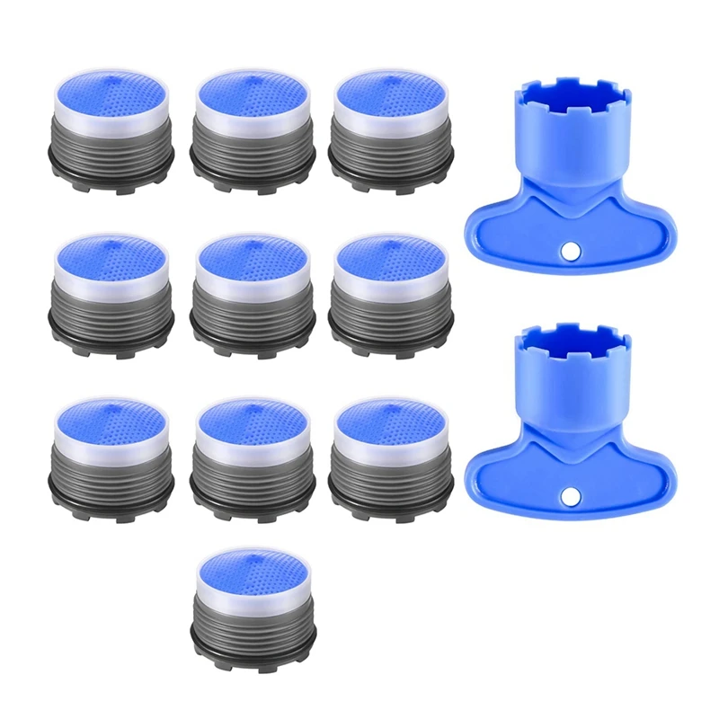 

10PCS Faucet Aerator Replacement For Sink Faucet Flow Restrictor, Kitchen Bathroom Cache Aerators With 2Pcs Removal Tool