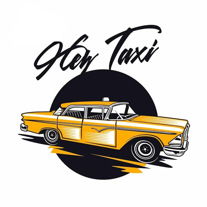 

Beautiful Hey Taxi Graffiti Car Stickers Sunscreen Decal Waterproof Motorcycle Car Accessories Decoration KK13*12cm