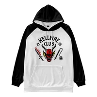 new harajuku hellfire club stranger things 4 hoodie womenmen long sleeve casual streetwear sweatshirts hoodies oversize clothes