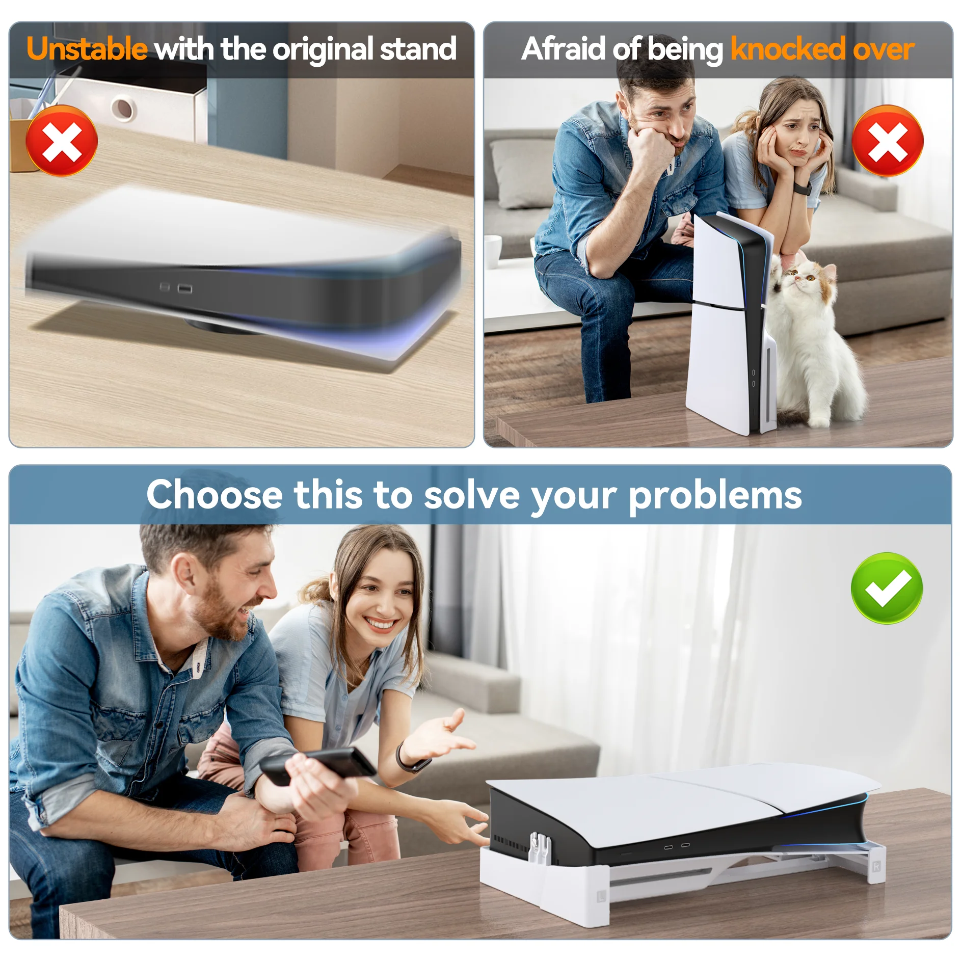 Горизонтальный держатель консоли PS5