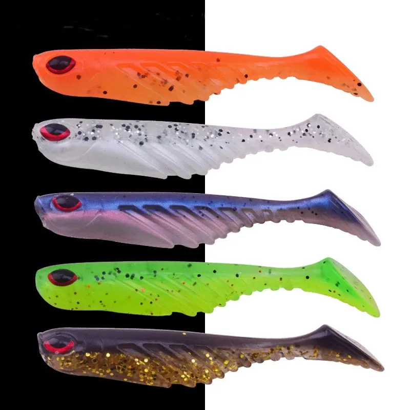 

Silicone soft Bait Worms Fishing Lures Jig Wobblers 70mm 2.9g T-Tail Rubber Artificial Lure Shads Bass Pesca Tackle TW-0013