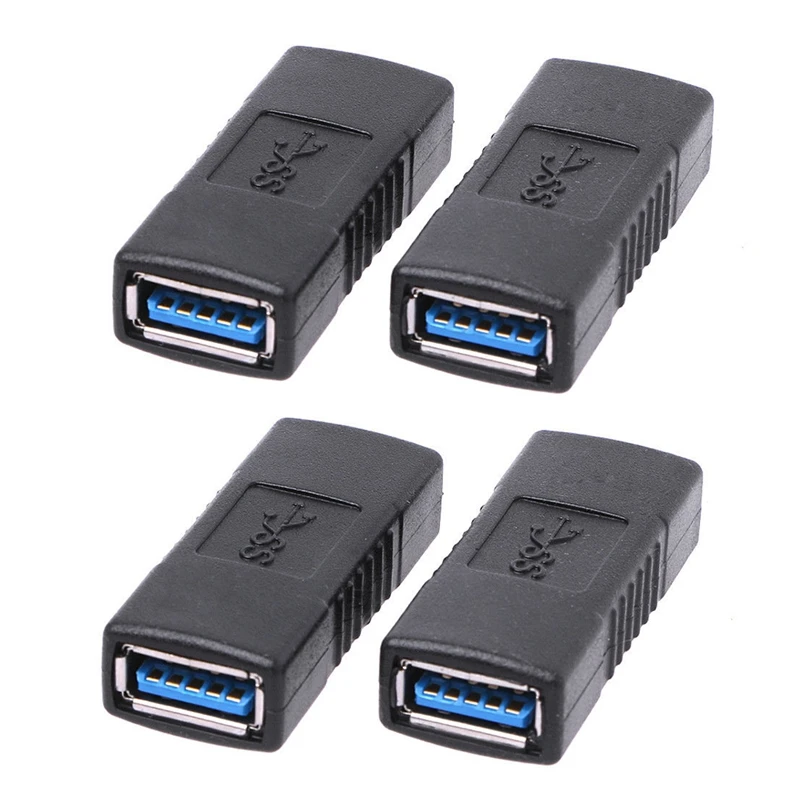 

4Pcs USB 3.0 Type A Female To Female Adapter Coupler Gender Changer Connector
