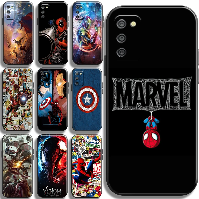 

Marvel Avengers Spiderman For Samsung Galaxy A02 A02S Phone Case Black Cases Cover Coque TPU Carcasa Funda Back