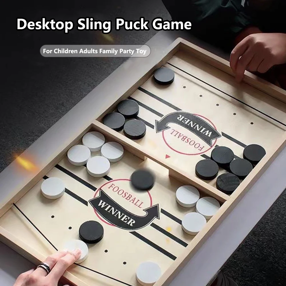 

Fast Sling Puck Game Double Battle Desktop Winner Board Game Slingshot Table Hockey Toys Home Parent-Child Interactive Table Toy