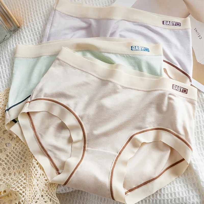 

Женские хлопковые трусики XL средней посадки, однотонное нижнее белье, женское Бесшовное нижнее белье