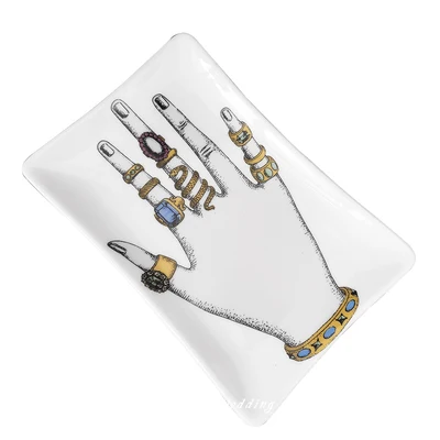 

1pcs Jewelry storage tray ashtray ring jewelry tray display tray storage tray Nordic ceramics