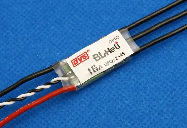 Контроллер скорости DYS BL16A Mini 20-500 Гц 16 А BLHeli ESC OPTO 2-4s SN для радиоуправляемого FPV QAV160