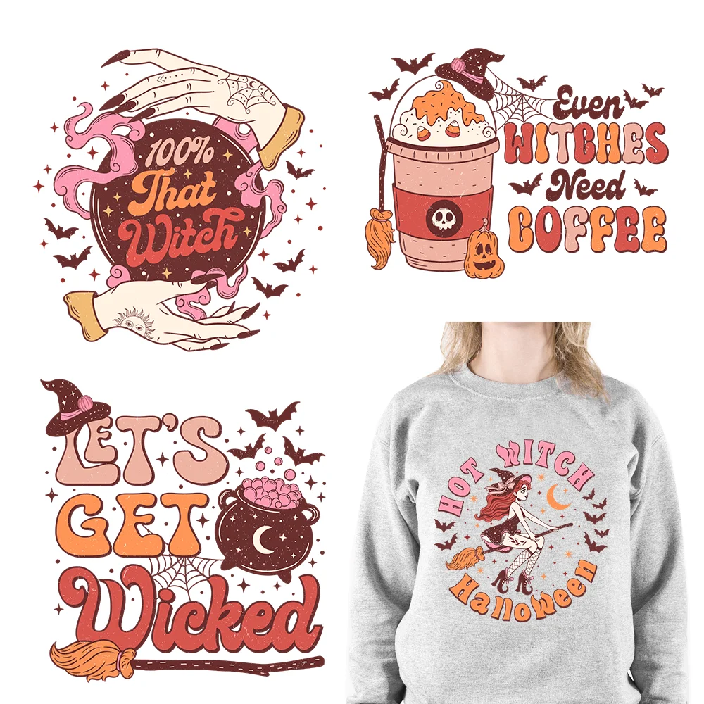 Термотрансферная наклейка &quotВедьма&quot для одежды