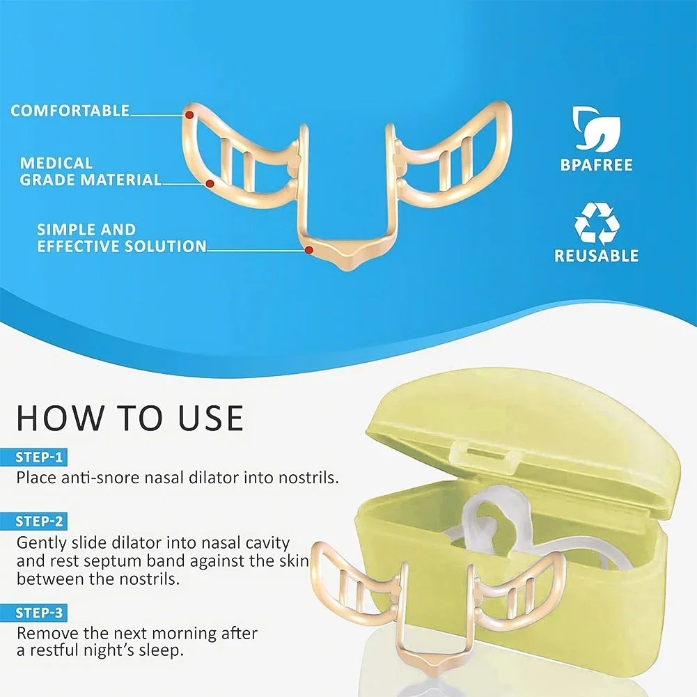 Силиконовый зажим для носа против храпа