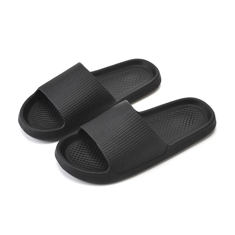 

New Couple Fashion Soft Thick Bottom Bathroom Household Set-toe Slippers Breathable Non-slip Wear-resistant Flip-flops Sandals