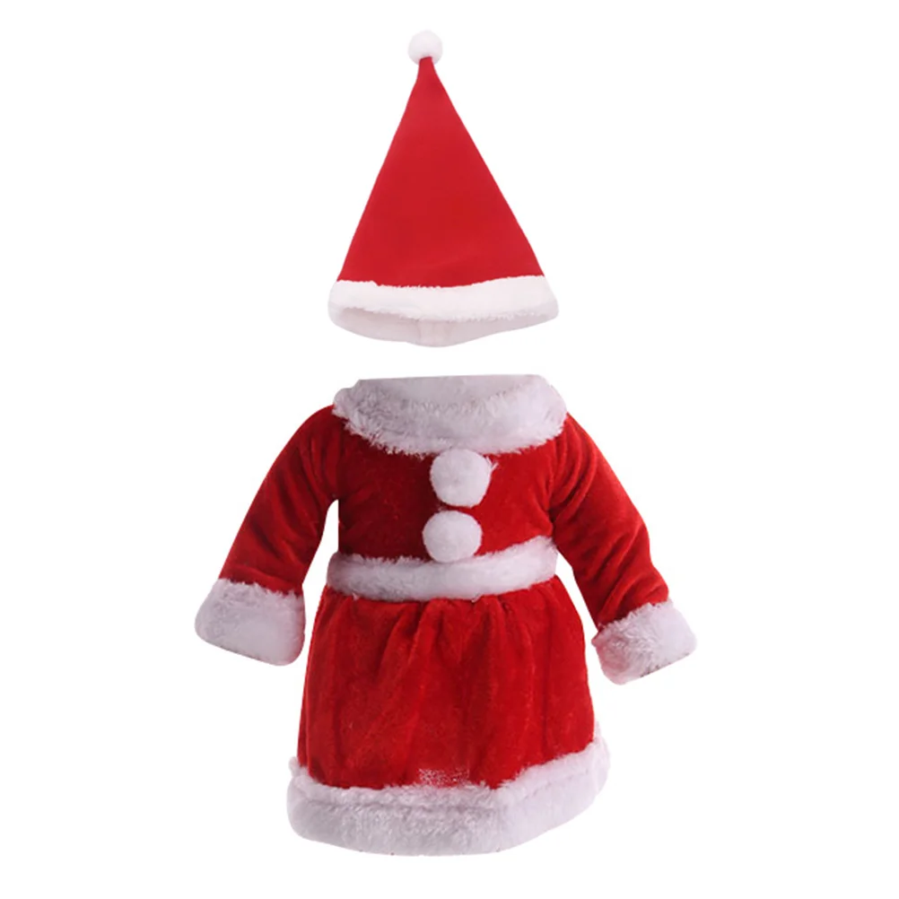 

2pcs Christmas Accessories Santa Hat Skirt Winter Clothes (Red)