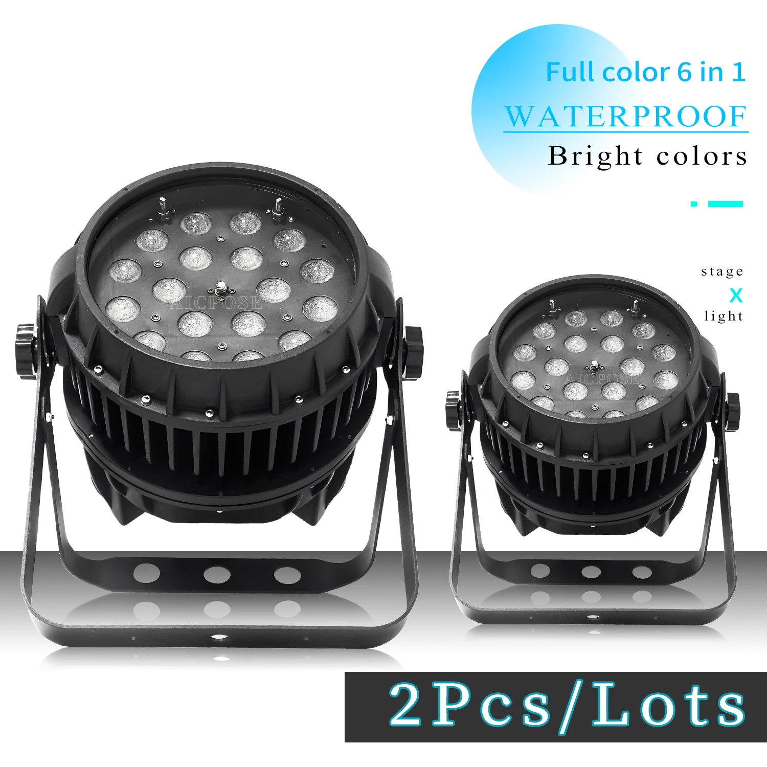 

2Pcs/Lots 18 x 12W IP65 Waterproof RGBW 4 in 1 LED Light 6-60° Electronic Zoom Waterproof Par Light Stage DJ Spotlight