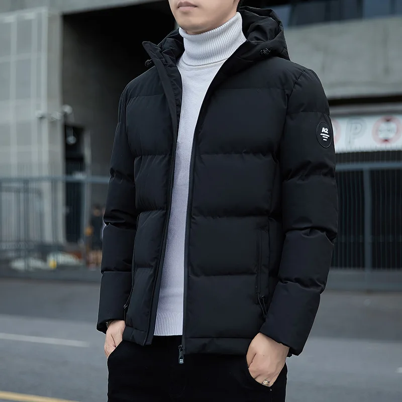 2022 Winter New Light Luxury Fashion Padded Jacket Men Trend Men Padded Jacket Casual Thickening Warm Jacket Boutique Clothing