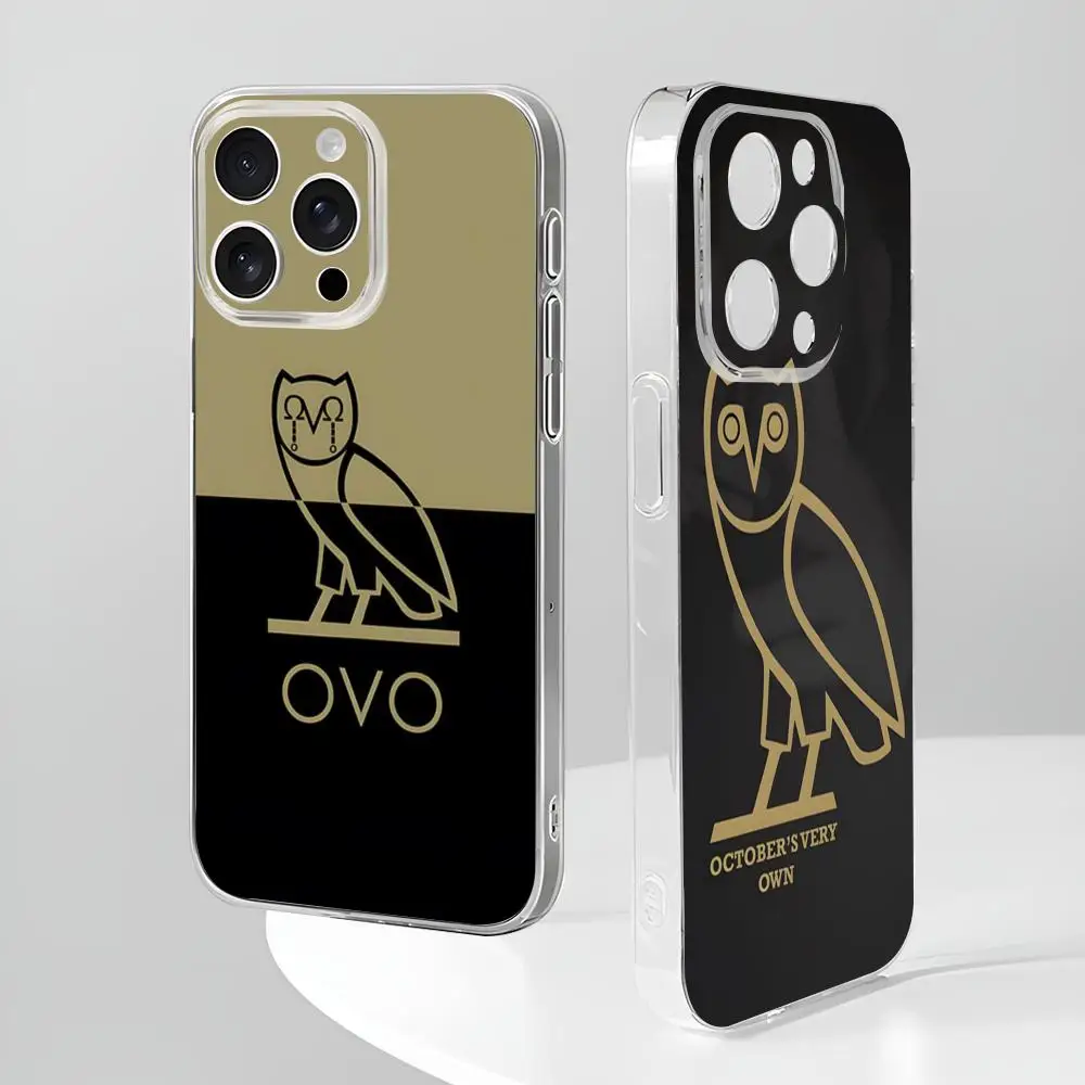 O-OVO-Cool-D-Drake Phone Case New For IPhone 16 15 14 12 13 11 Pro Max Mini X XR XS Plus Black Silicone Transparent Cover