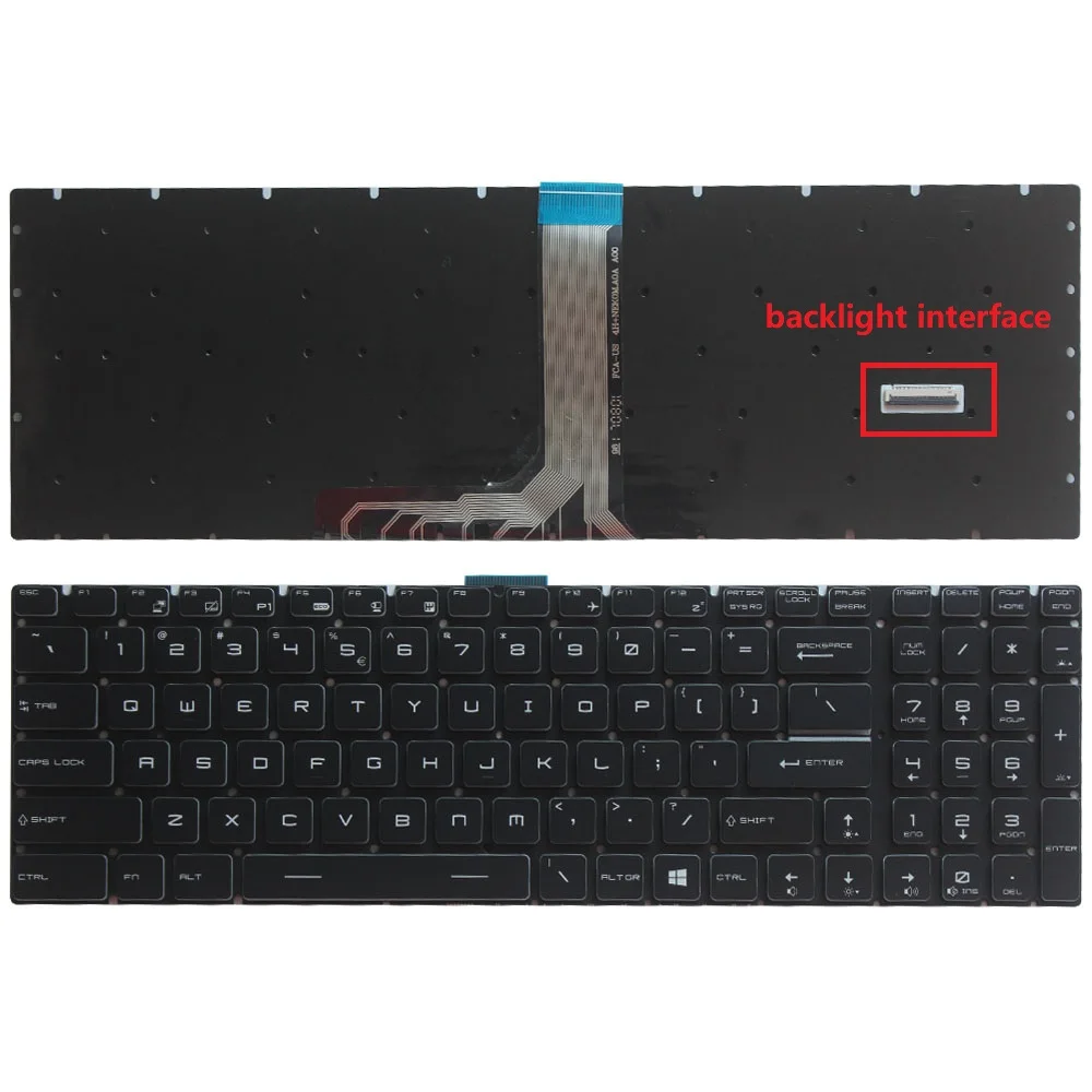 

US laptop keyboard FOR MSI GE63 7RC 7RD GE63VR 7RE 7RF GE73VR 7RF/7RE(MS-17C1) GE73 7RC/7RD(MS-17C3)8RE 8RF full-color backlit