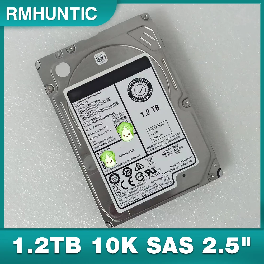 HDD For ST1200MM0099 Server Hard Disk G2G54 R730 1.2TB 10K SAS 2.5