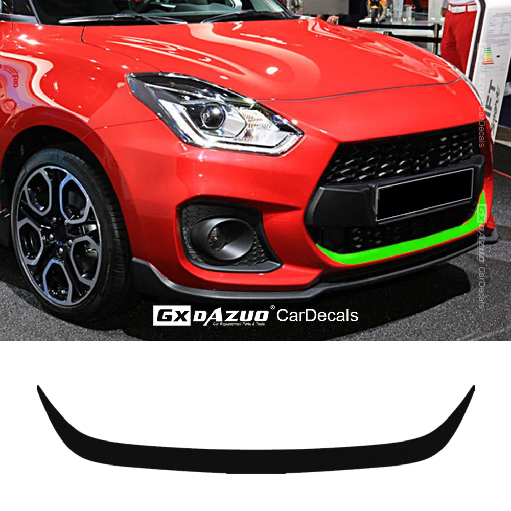 

For Suzuki Swift Sport Carbon Black Red Matte Gray Green Blue Front Lip Stripes Decor Grille Auto Racing Styling Vinyl Decal