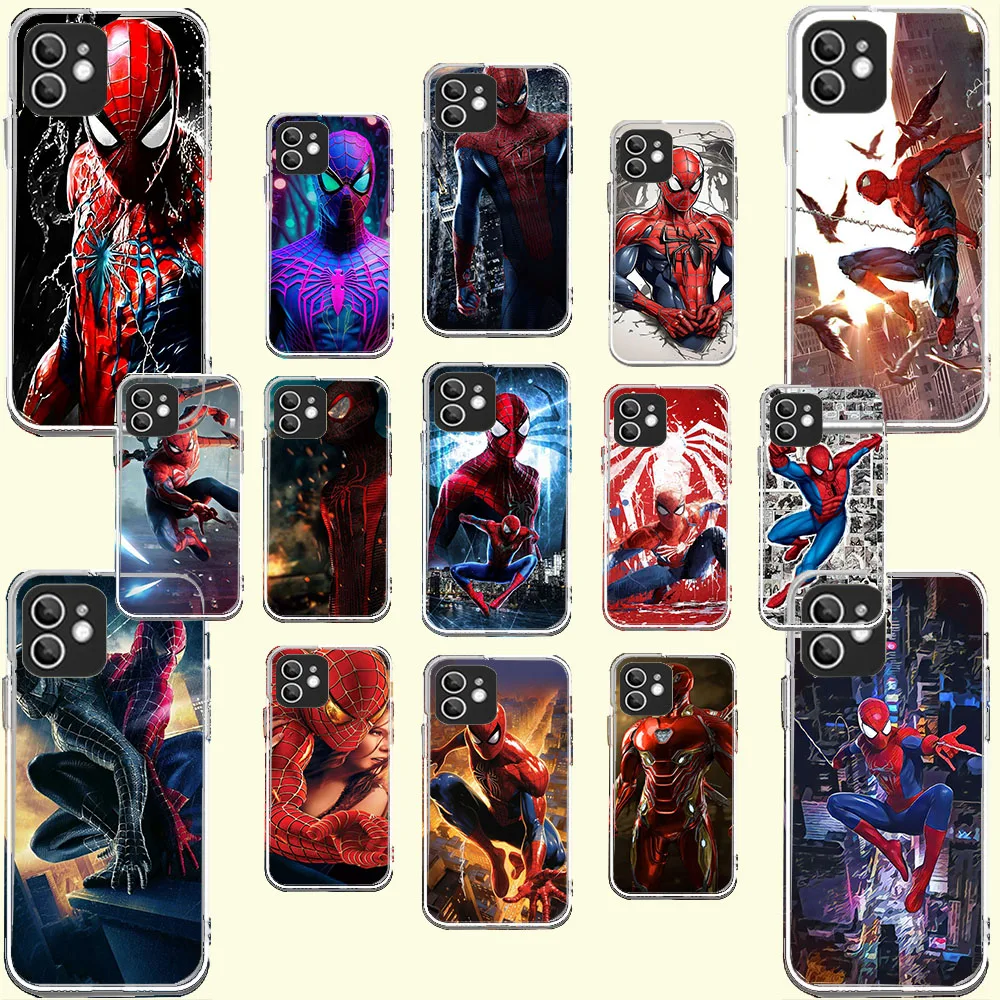 WB-28 Spider-Man Transparent Silicone Case For LG K9 10 11 12 22 30 40 41 50 51 61 62 Plus Prime Max