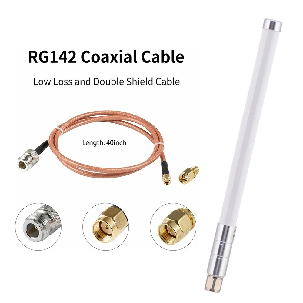 

Helium Hotspot HNT Miners Antenna Kit 7/10/12 DBi 860-930MHz 32cm/42cm/55cm Fiberglass Aerial With RG142 Cable