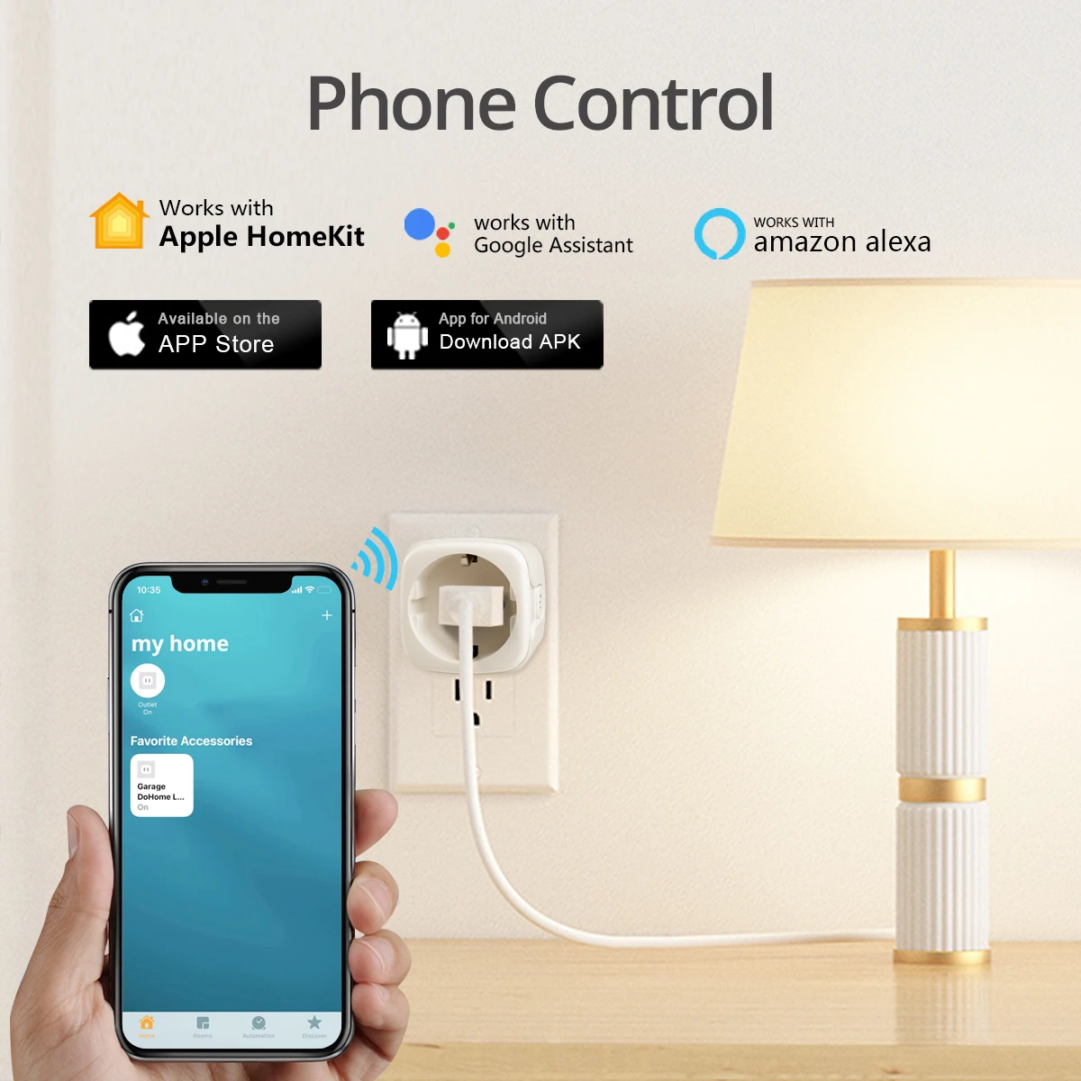 Умная розетка Apple Homekit и Tuya Wi-Fi электрические розетки дистанционное управление