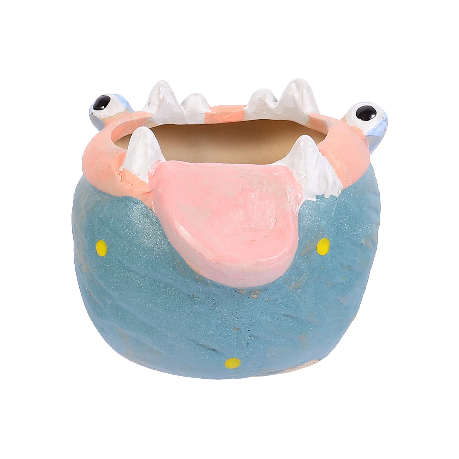 1Pc Decorative Flowerpot Big-eyed Shaped Flowerpot Cartoon Succulent Pot