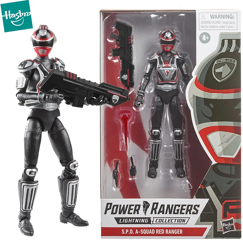 

In Stock Hasbro Power Rangers Lightning Collection Red Ranger S.P.D. A-Squad Action Figure Collectible Model Toys Gift For Fans