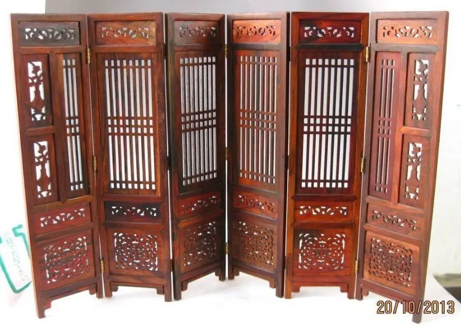 

Hand-carved Chinese Boxwood & Sculpture Folding Screen N9