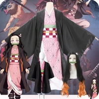 anime cosplay demon slayer kimetsu no yaiba kamado nezuko kimono costume women adult kids clothes