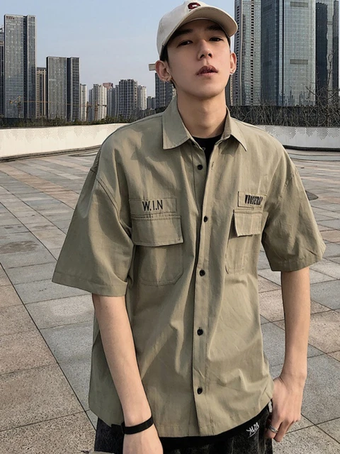 summer button up shirts mens